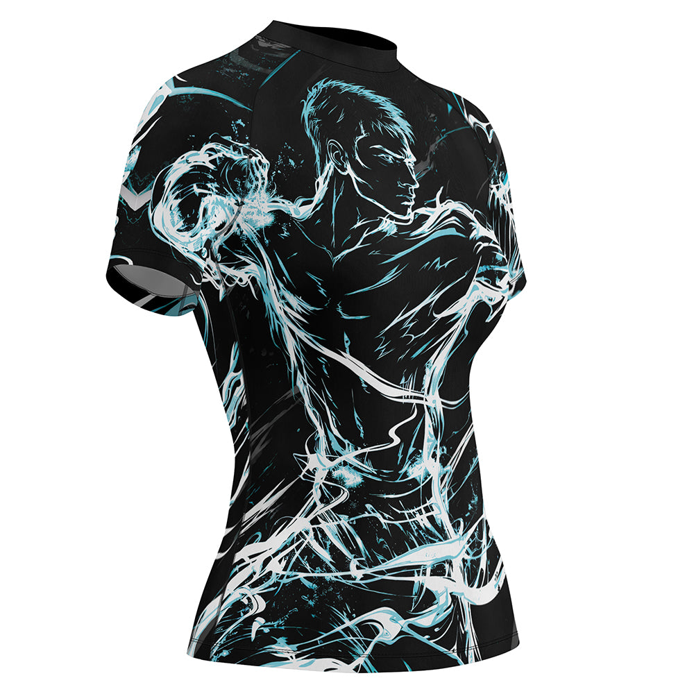 Rashninja Cyber Shadow Fighter Women's Short Sleeve Rash Guard