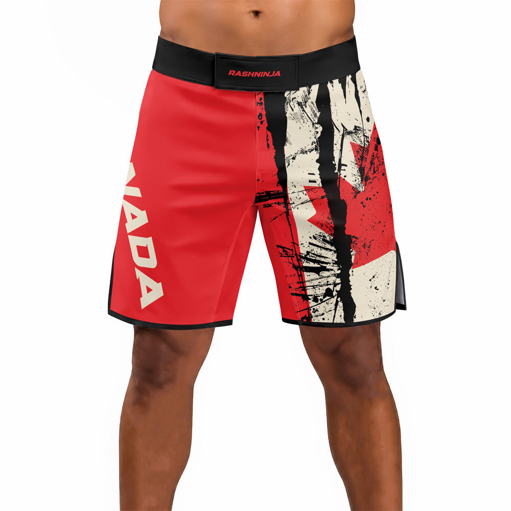 Rashninja Patriot Canada Flag Men's Fight Shorts