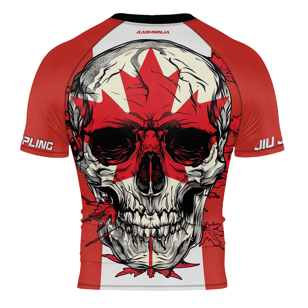 Rashninja Patriot Canada Flag Men's Short Sleeve Rash Guard