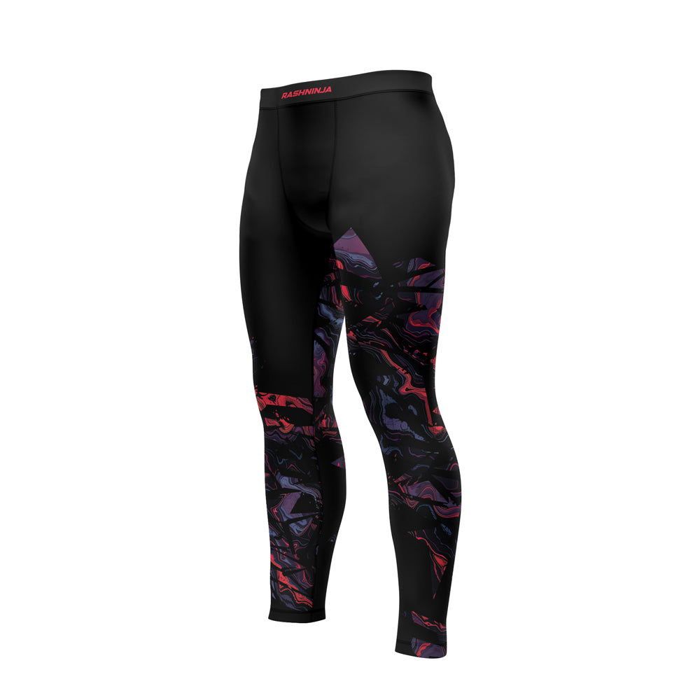 Rashninja Red Cyber Marble Men's Spats