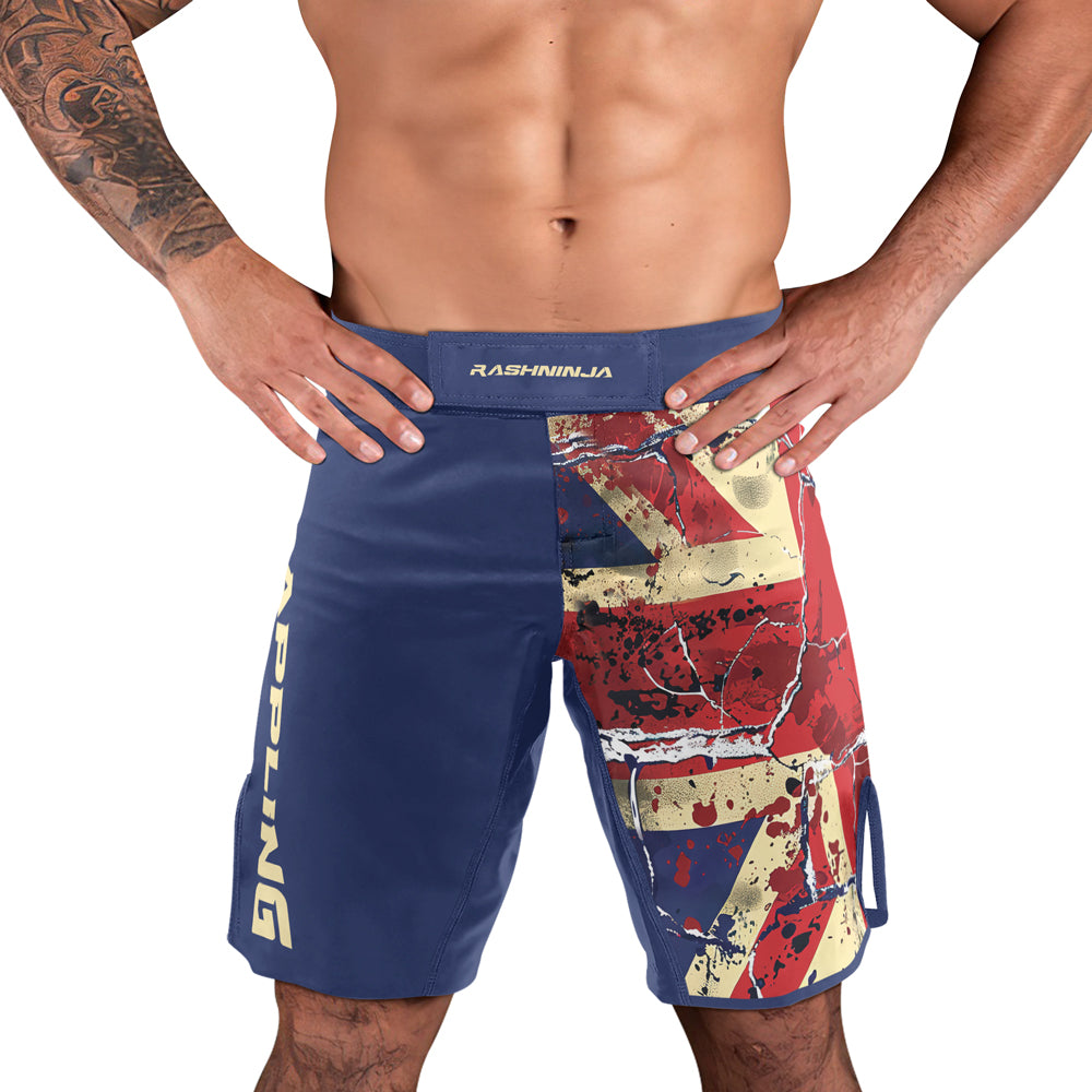 Rashninja Patriot United Kingdom Flag Men's Fight Shorts