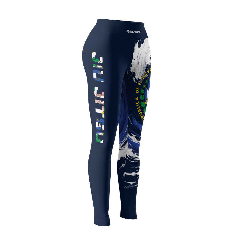Rashninja Patriot El Salvador Flag Women's Leggings
