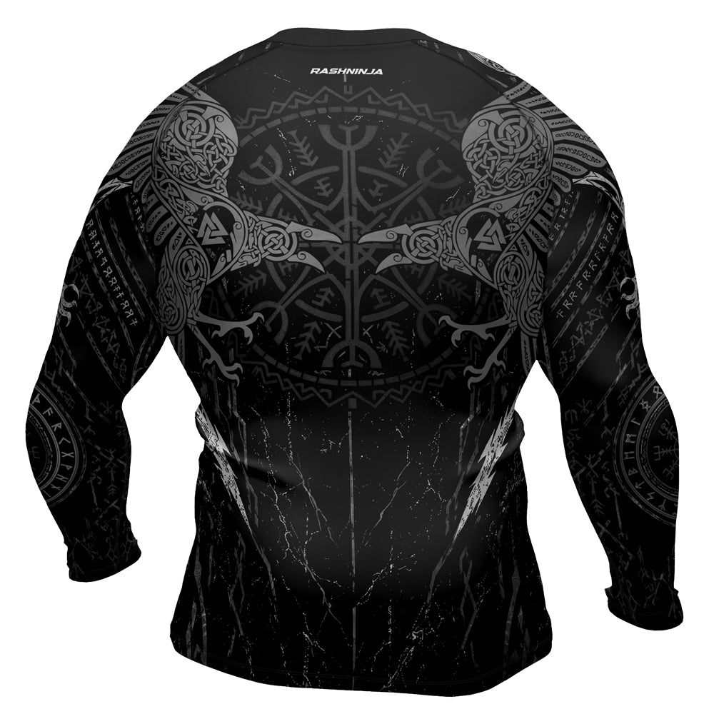 Rashninja Viking Raven Men's Long Sleeve Rash Guard