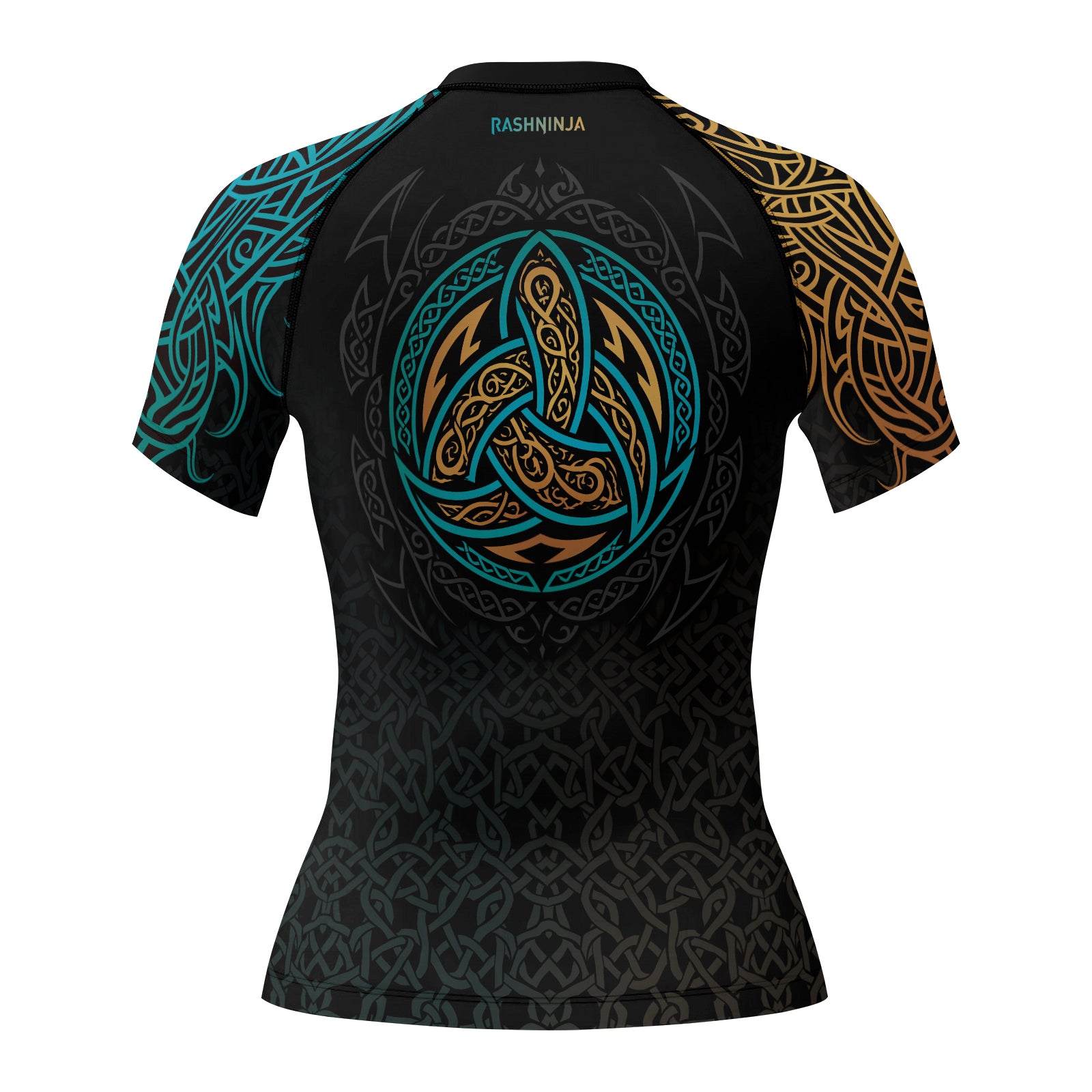 Rashninja Norse Viking Wolf Women's Short Sleeve Rash Guard
