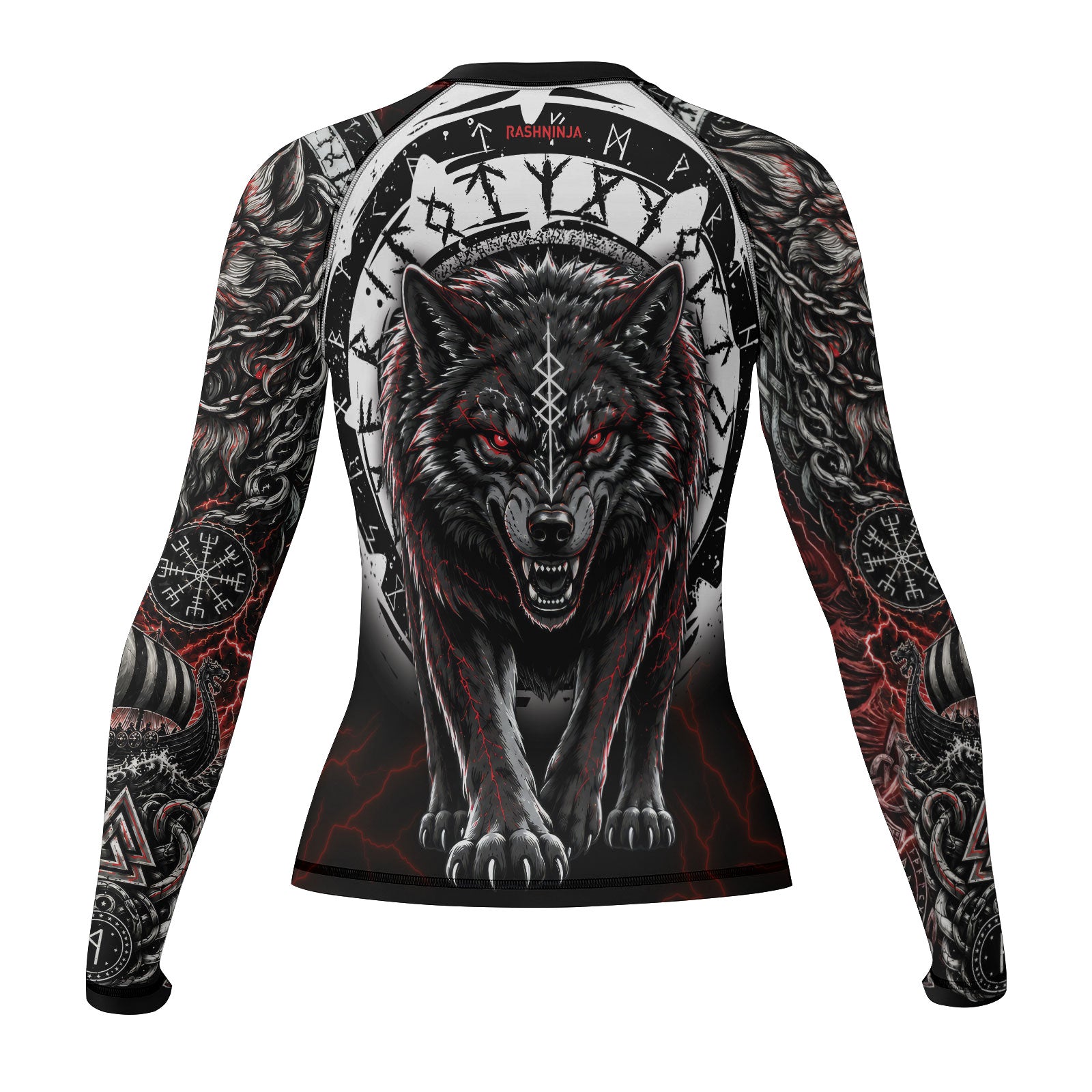 Rashninja Blood Fenrir Wolf Men's Fight Shorts