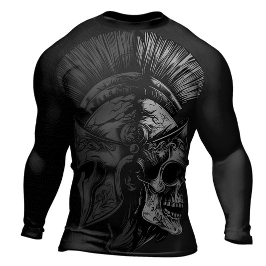 Rashninja Spartan Skull Clash Men's Long Sleeve Rash Guard