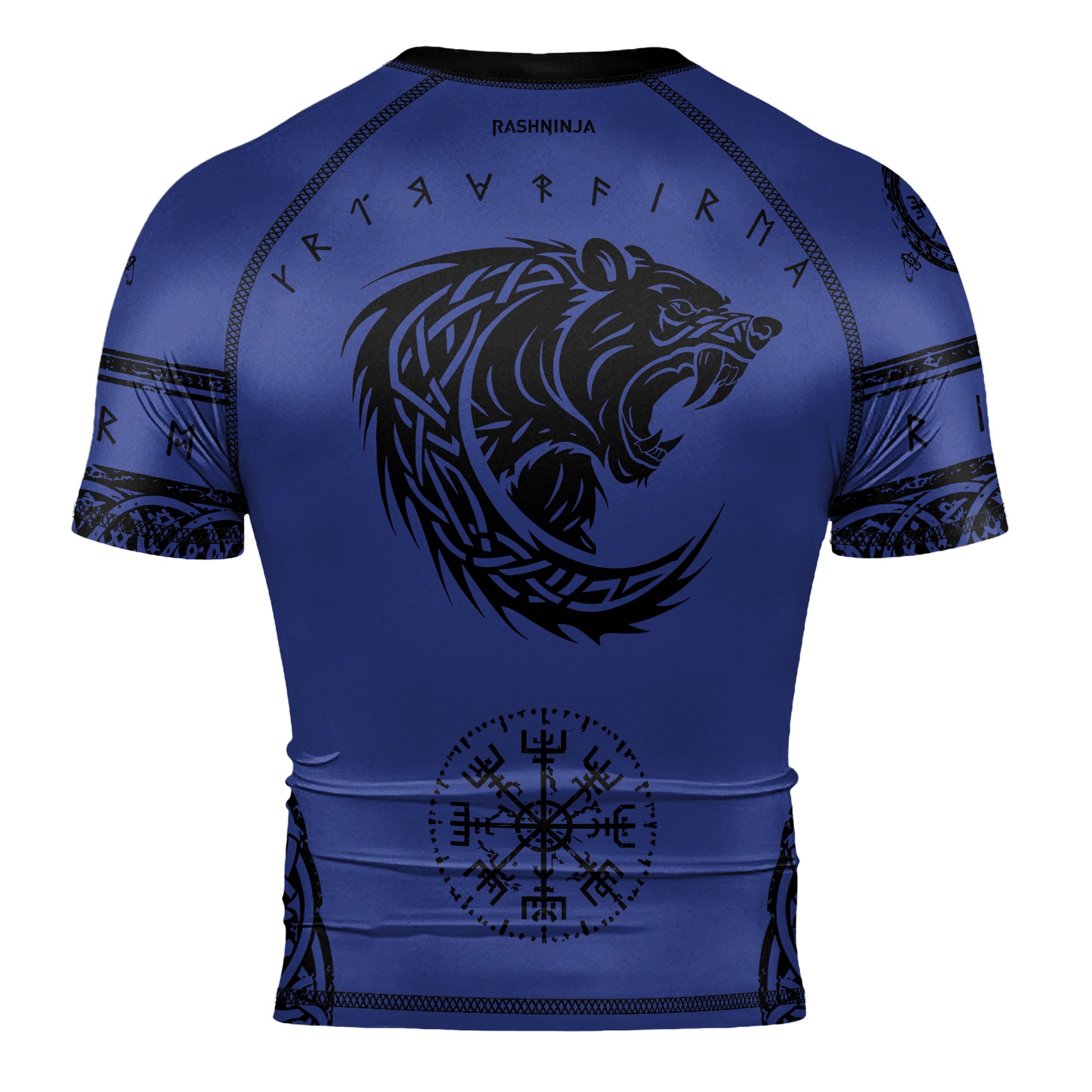 Rashninja Yggdrasil Bear Viking Men's Short Sleeve Rash Guard