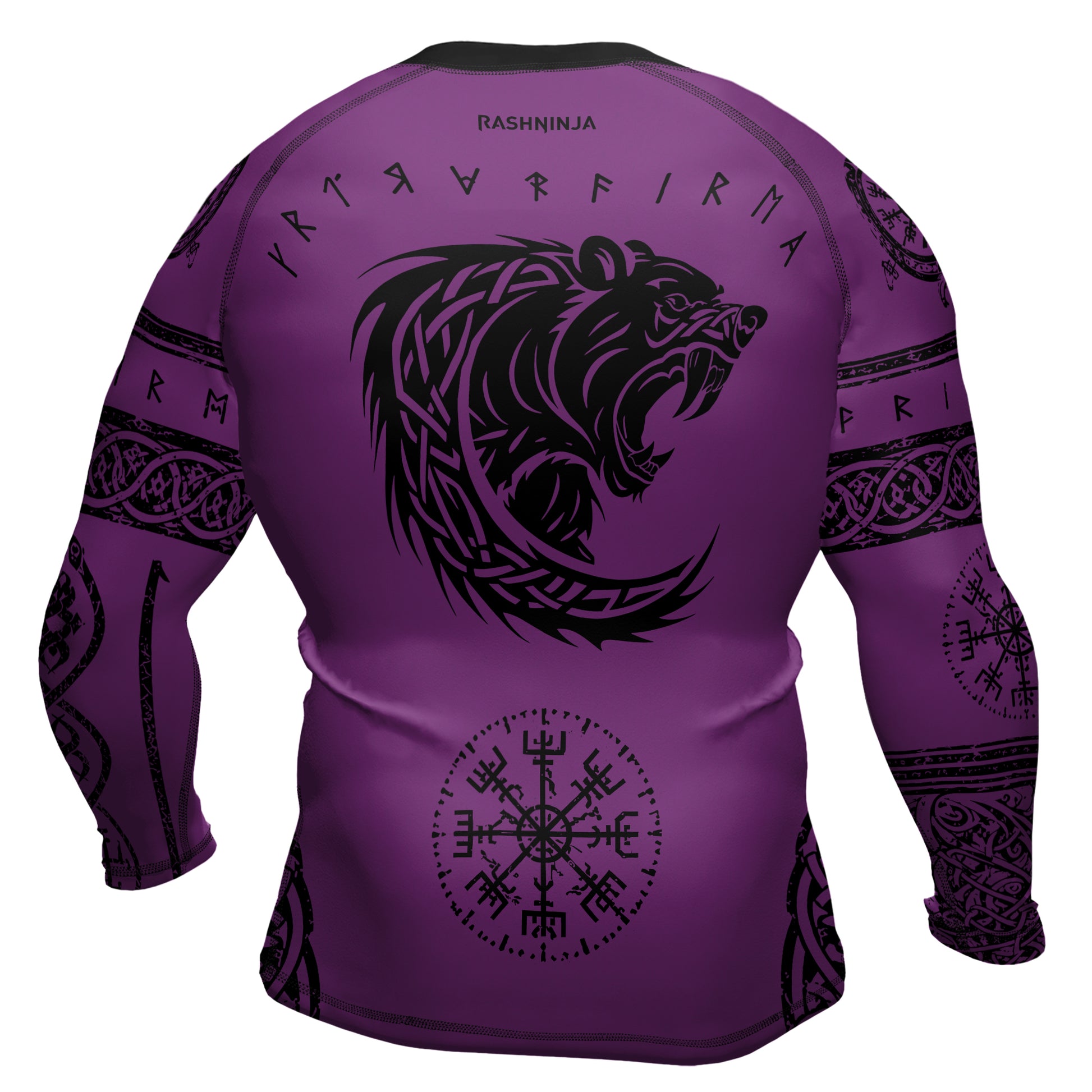 Rashninja Yggdrasil Bear Viking Men's Long Sleeve Rash Guard