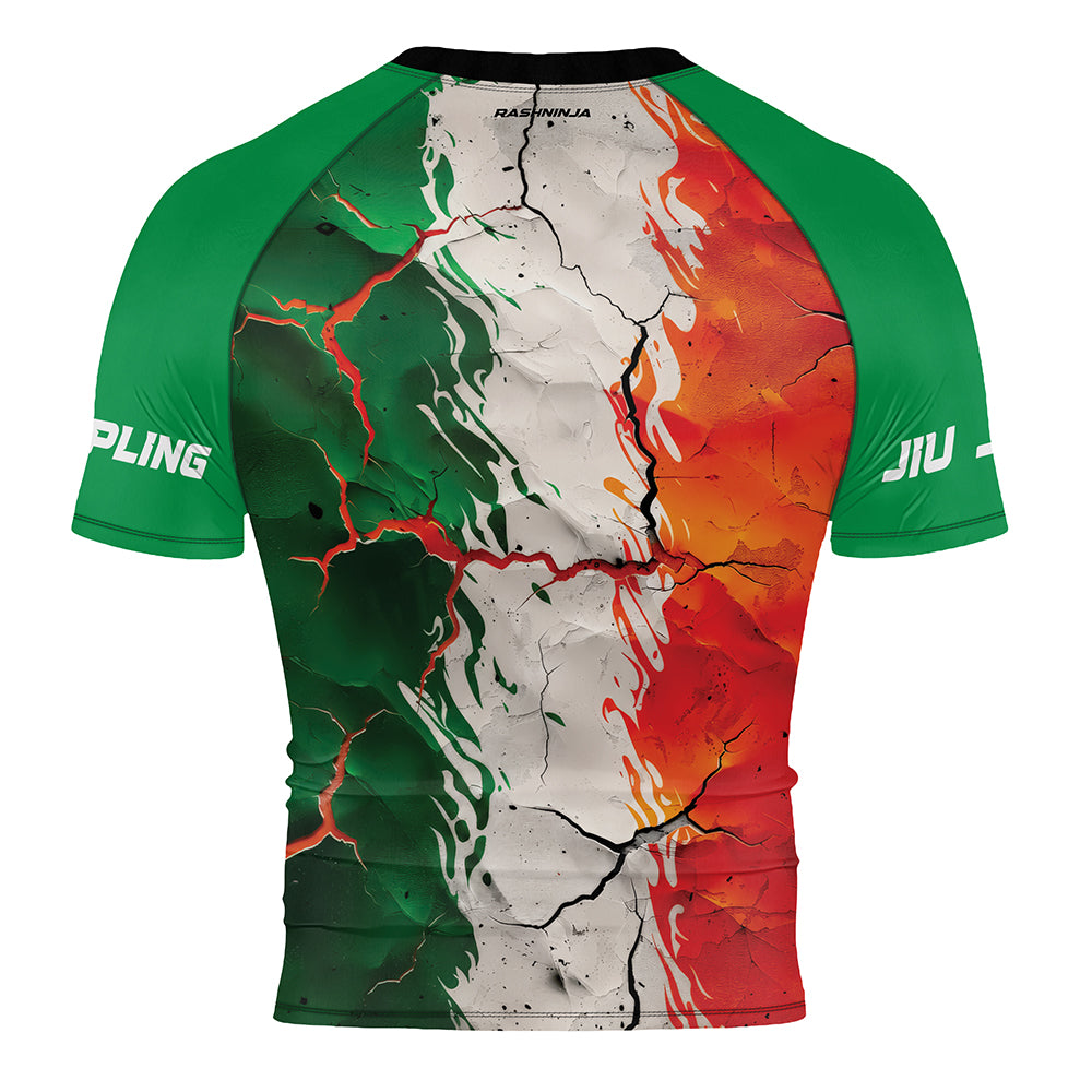 Rashninja Patriot Mexico Flag Men's Short Sleeve Rash Guard
