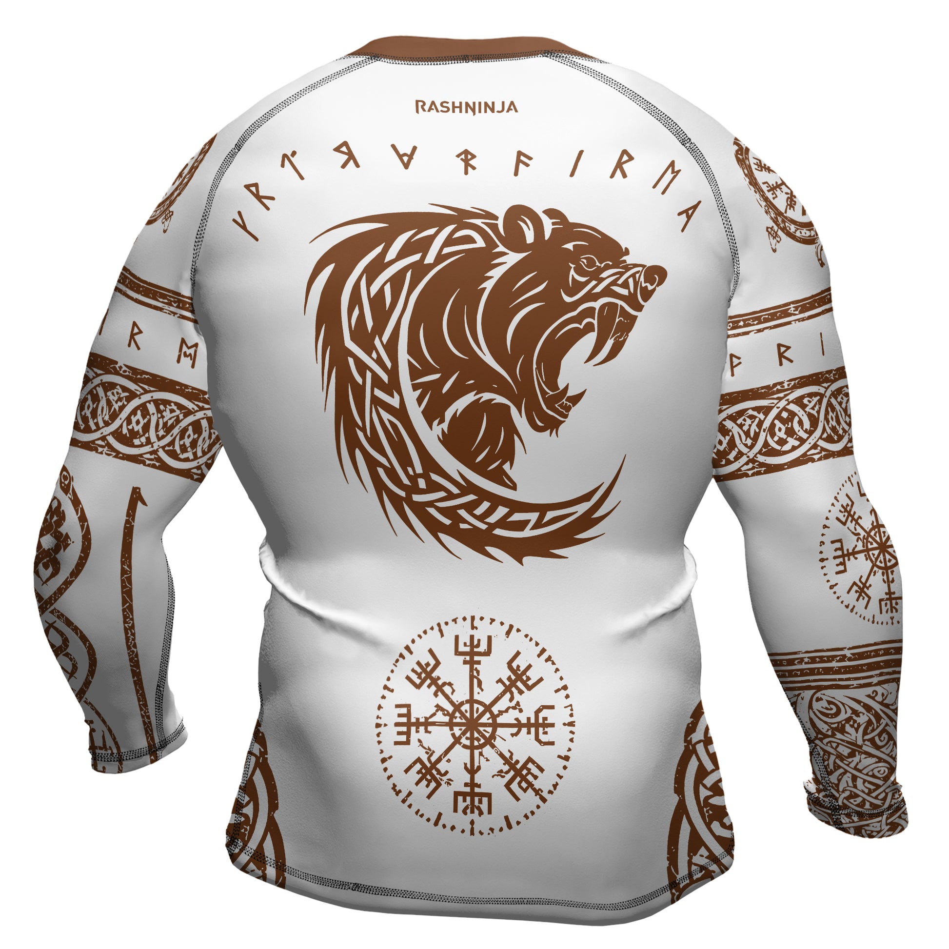Rashninja Yggdrasil Bear Viking Men's Long Sleeve Rash Guard