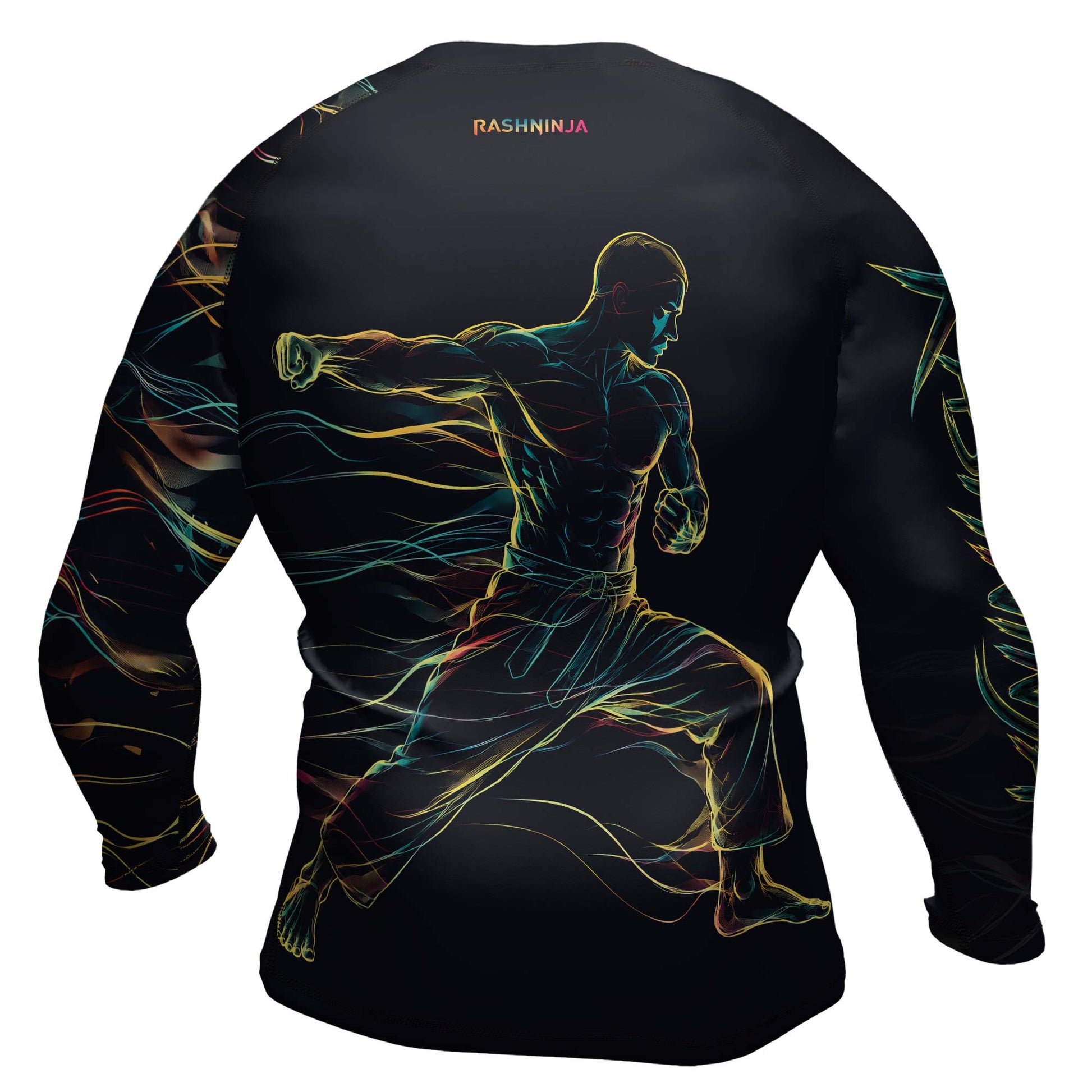 Rashninja Cyber Energy Fighter Men's Long Sleeve Rash Guard