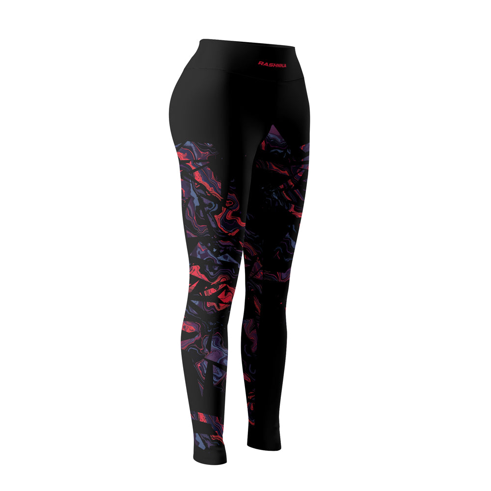 Rashninja Red Cyber Marble Women's Leggings