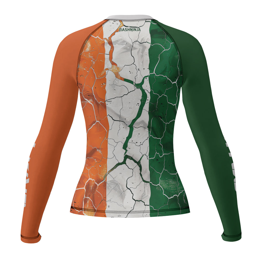 Rashninja Ireland Flag Women's Long Sleeve Rash Guard