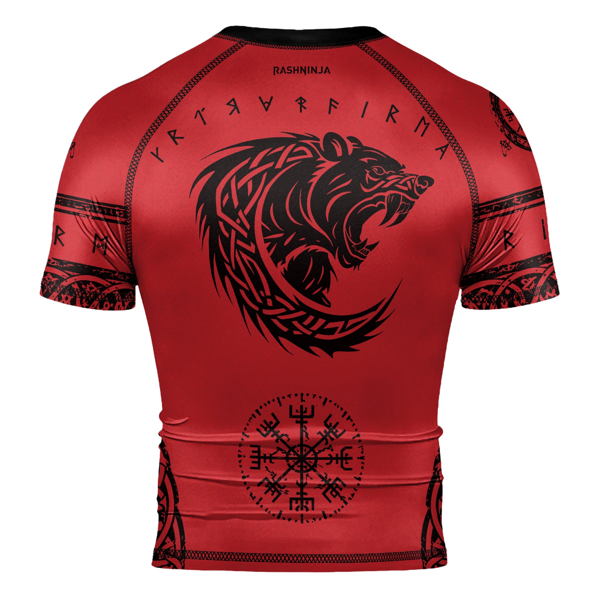 Rashninja Yggdrasil Bear Viking Men's Short Sleeve Rash Guard