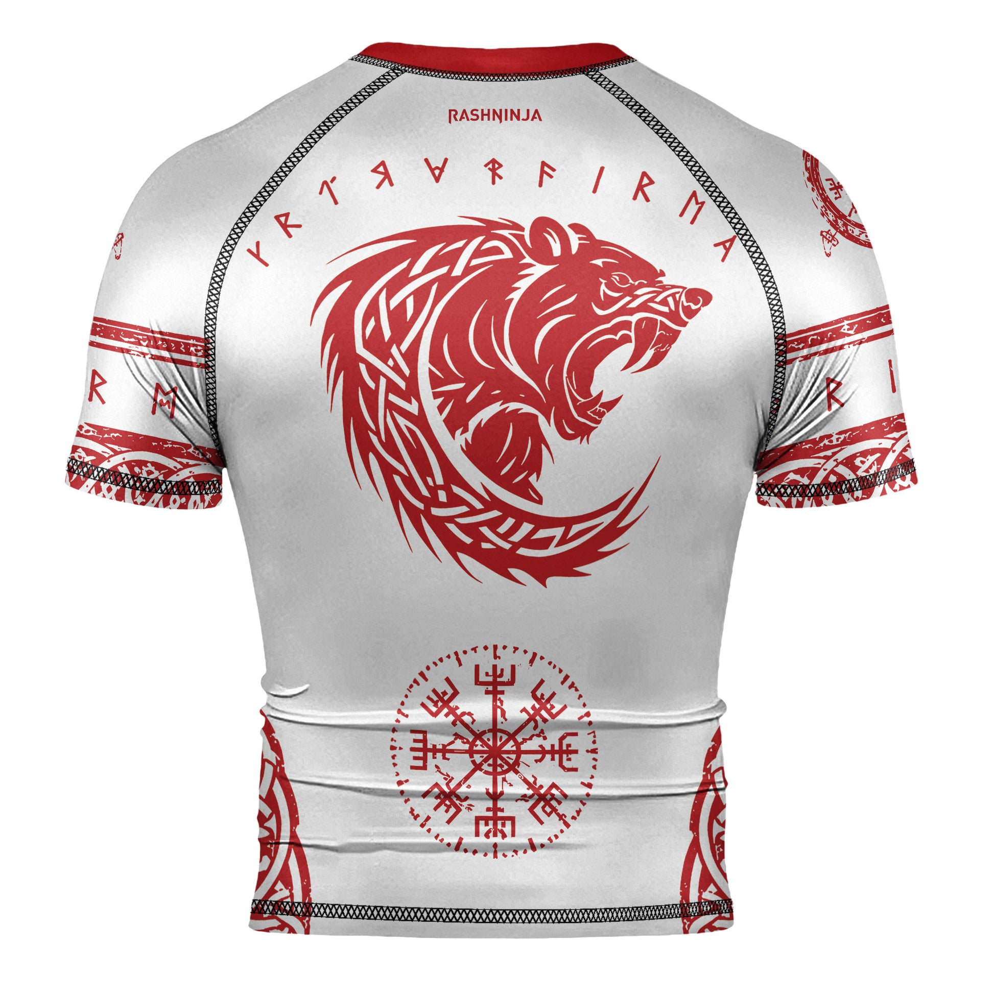 Rashninja Yggdrasil Bear Viking Men's Short Sleeve Rash Guard