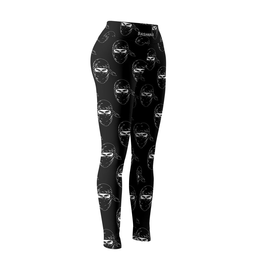 Rashninja Ninja Stealth Pattern Black Women's Leggings