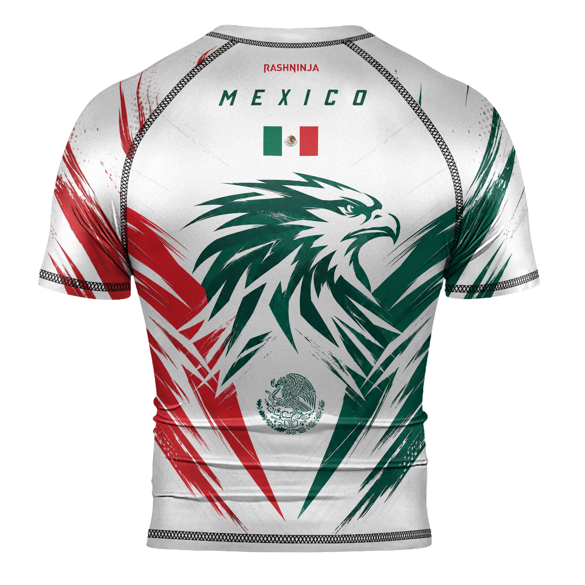 Rashninja Patriot Mexico Flag Men's Short Sleeve Rash Guard