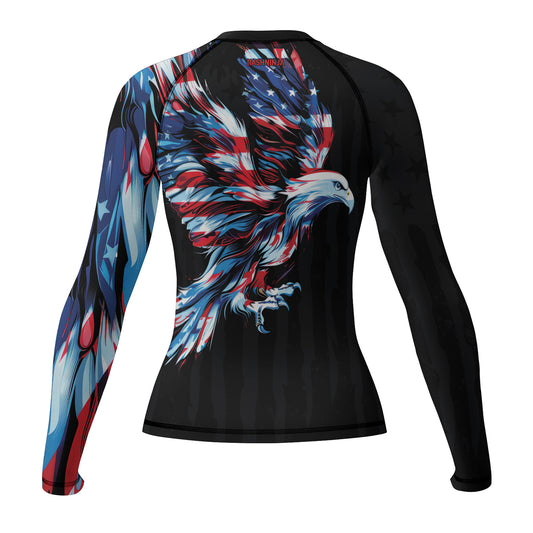 Rashninja American Eagle Patriot Women's Long Sleeve Rash Guard
