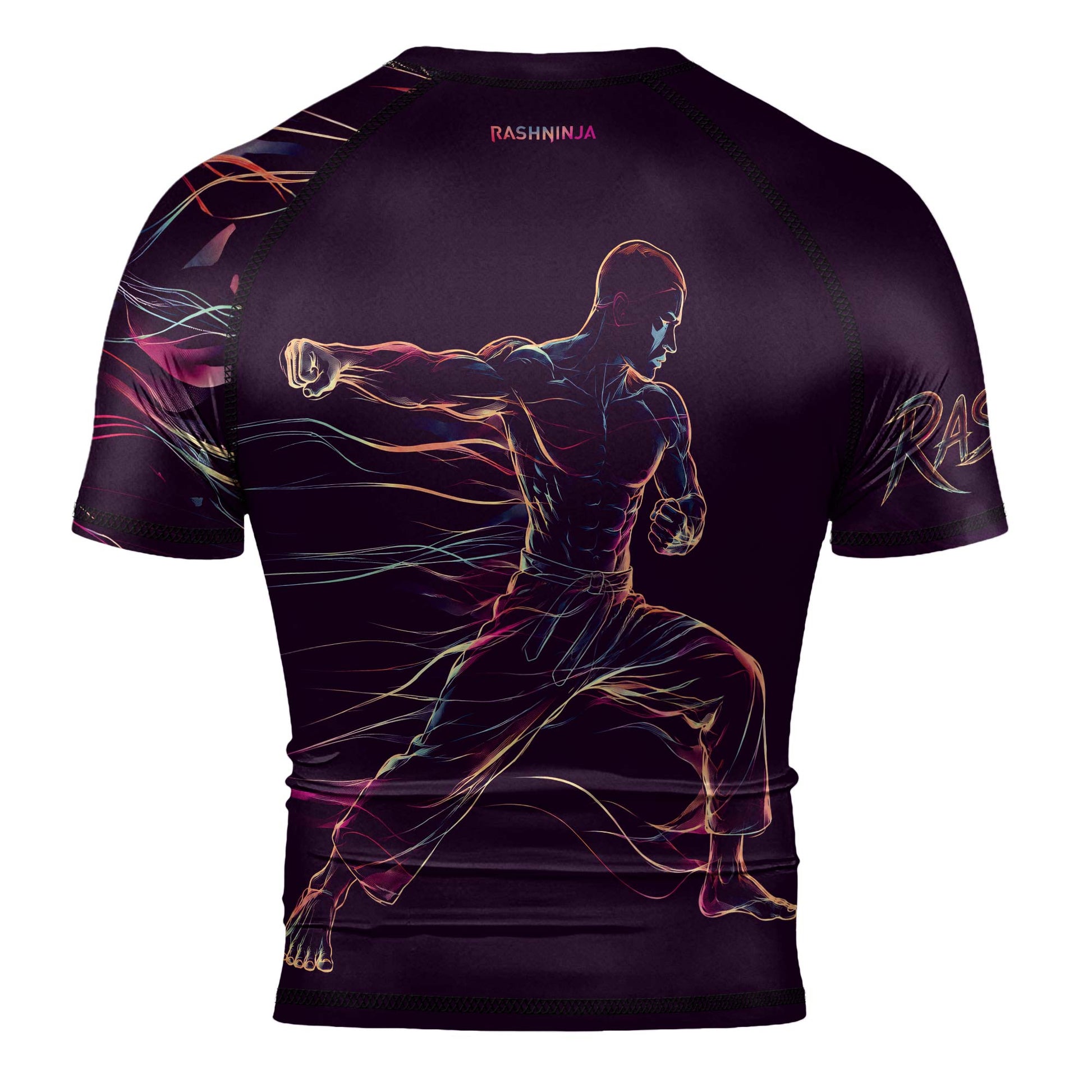 Rashninja Cyber Energy Fighter Men's Short Sleeve Rash Guard