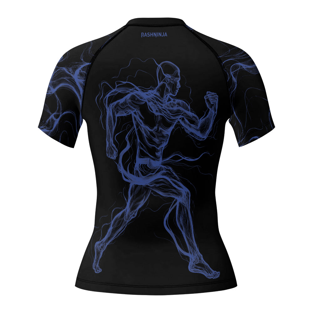 Rashninja Cyber Energy Motion Women's Short Sleeve Rash Guard