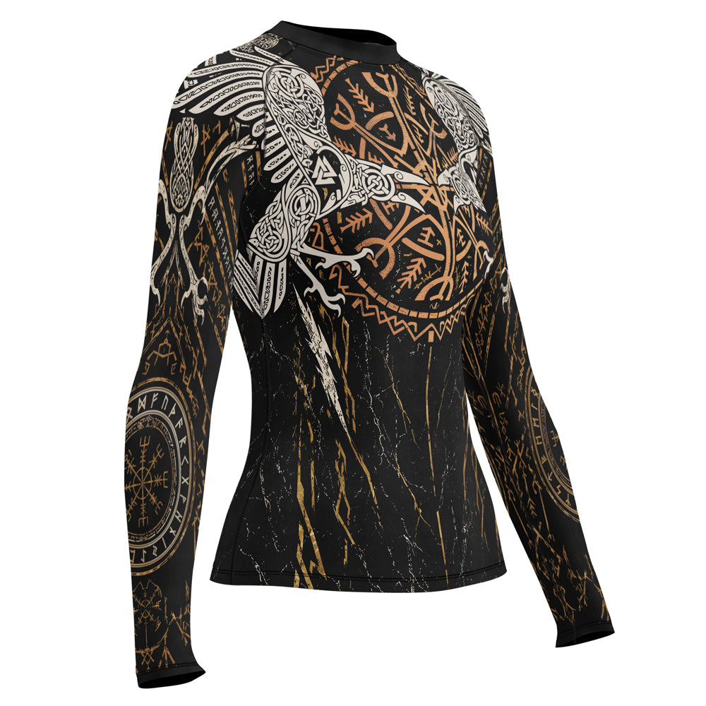 Rashninja Viking Raven Women's Long Sleeve Rash Guard