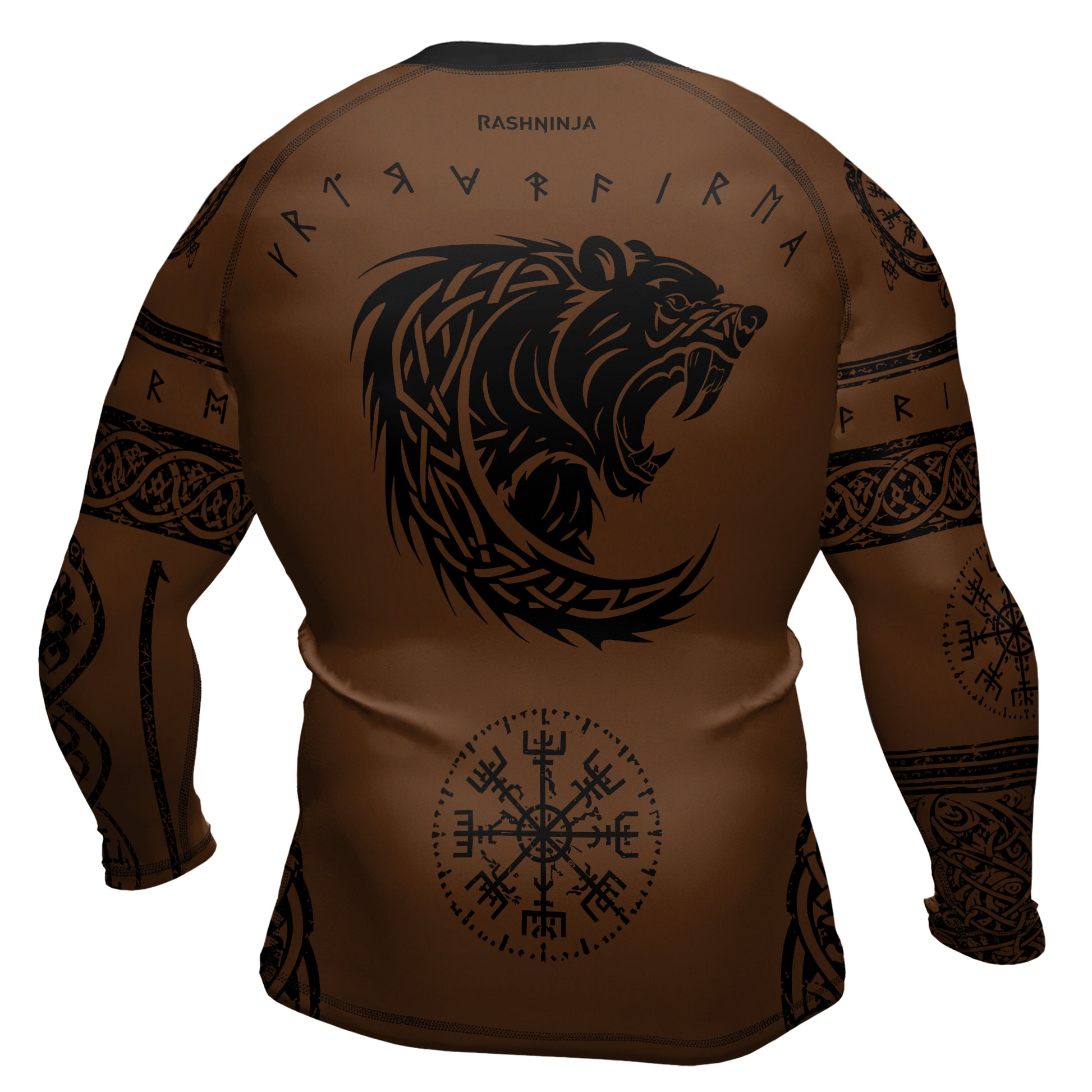 Rashninja Yggdrasil Bear Viking Men's Long Sleeve Rash Guard