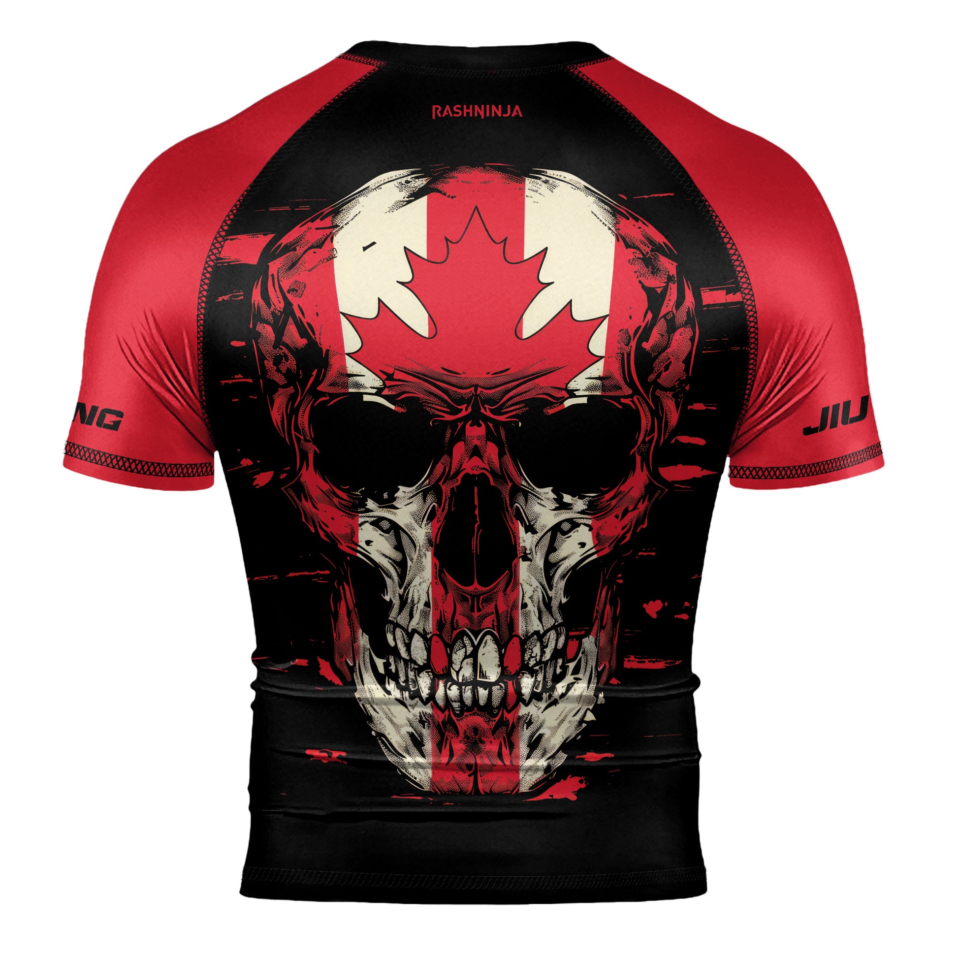 Rashninja Patriot Canada Flag Men's Short Sleeve Rash Guard
