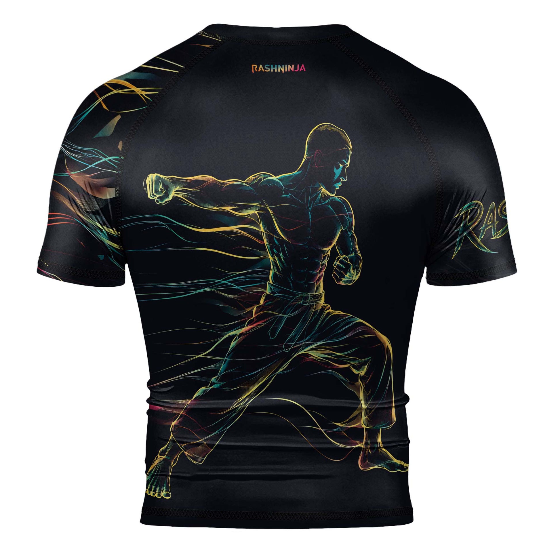 Rashninja Cyber Energy Fighter Men's Short Sleeve Rash Guard