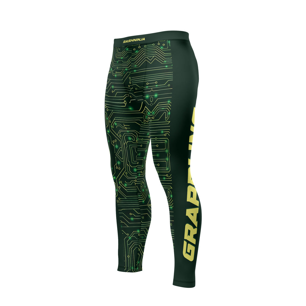 Rashninja Green Cyber Circuit Men's Spats