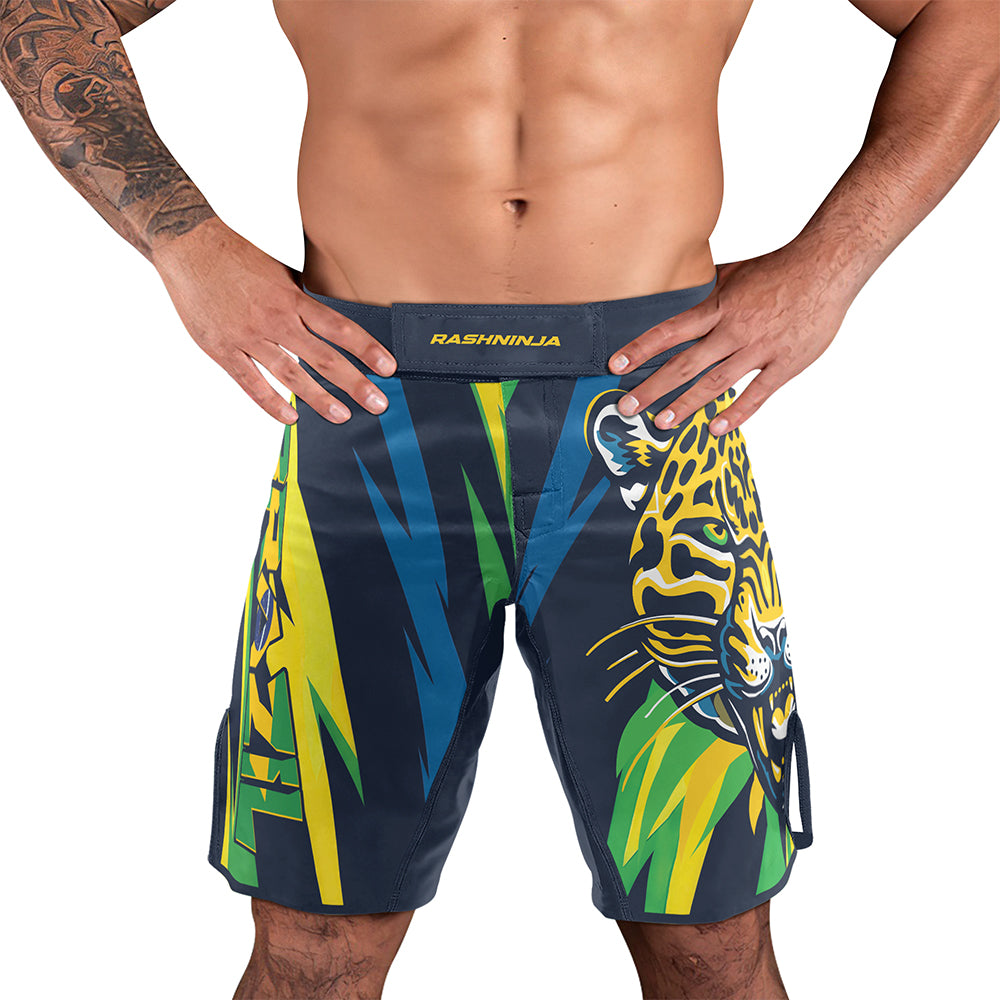 Rashninja Patriot Brazil Flag Men's Fight Shorts