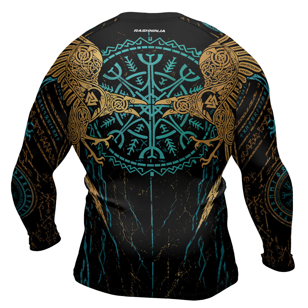 Rashninja Viking Raven Men's Long Sleeve Rash Guard
