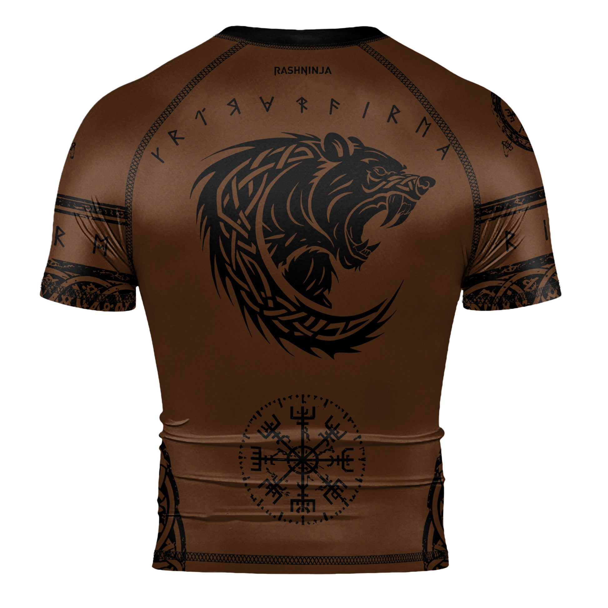 Rashninja Yggdrasil Bear Viking Men's Short Sleeve Rash Guard