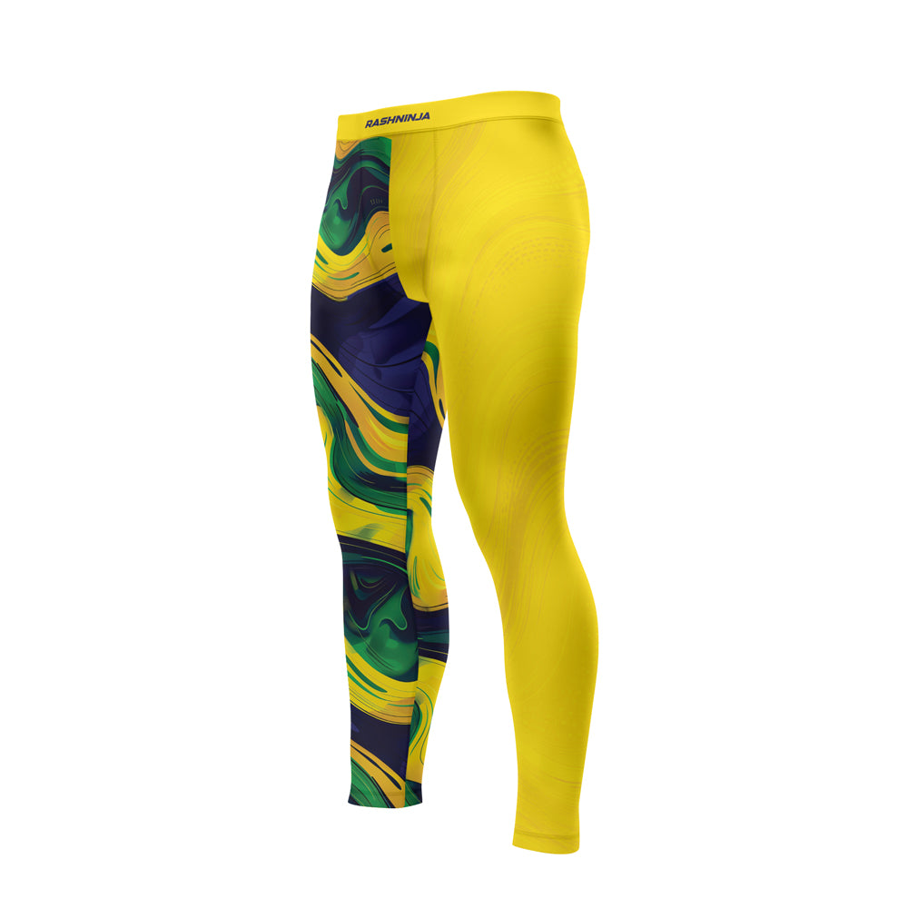 Rashninja Patriot Brazil Flag Men's Spats