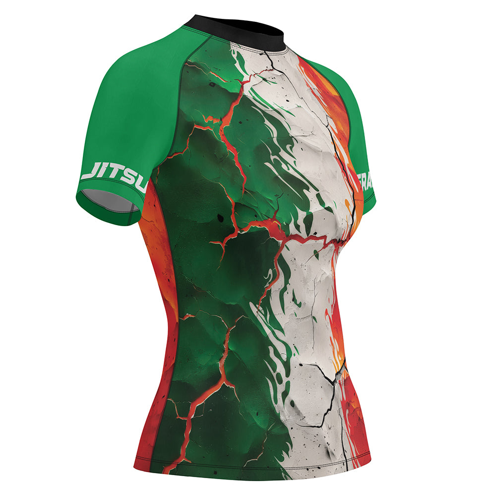 Rashninja Patriot Mexico Flag Women's Short Sleeve Rash Guard
