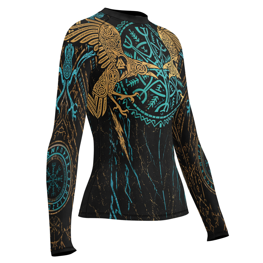 Rashninja Viking Raven Women's Long Sleeve Rash Guard