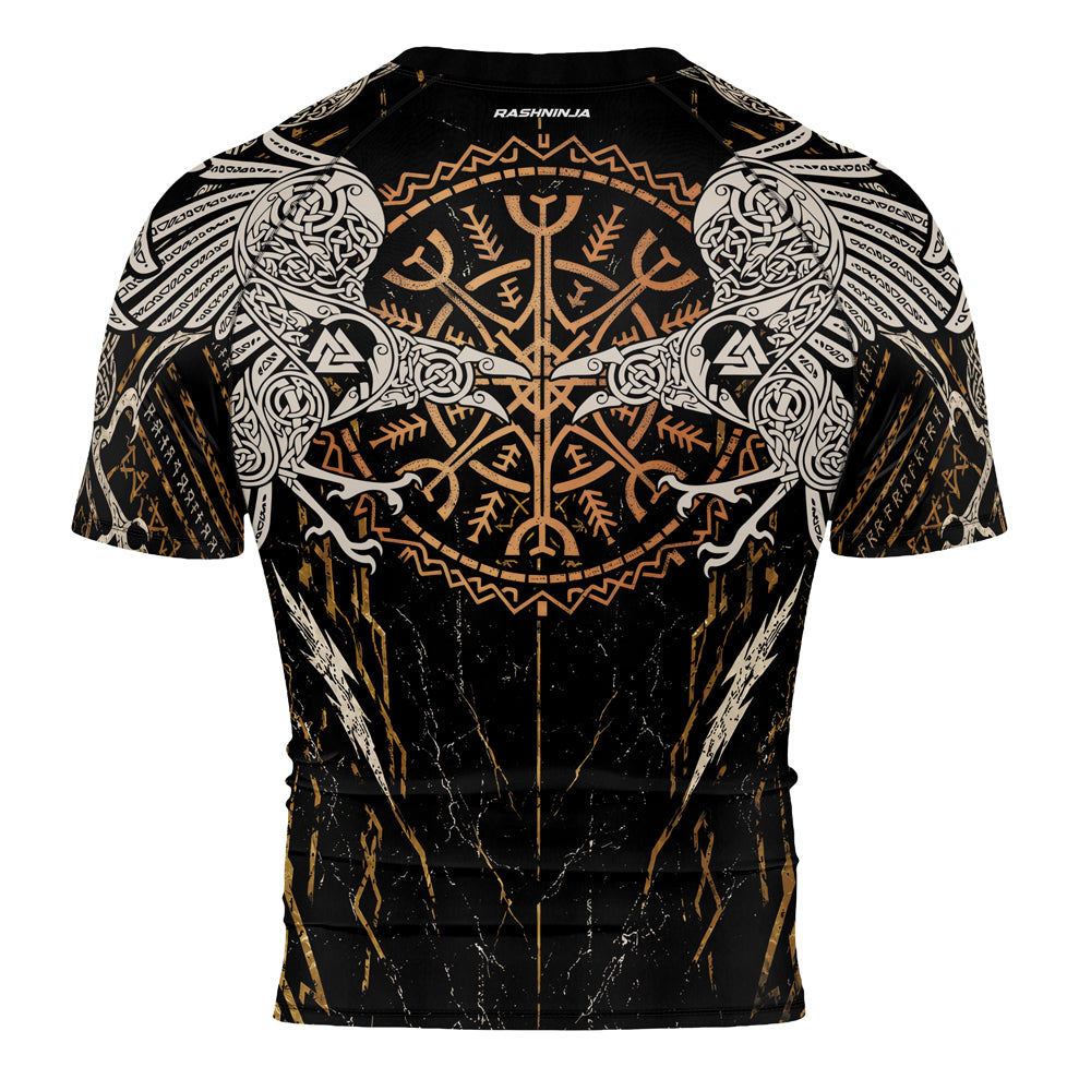 Rashninja Viking Raven Men's Short Sleeve Rash Guard