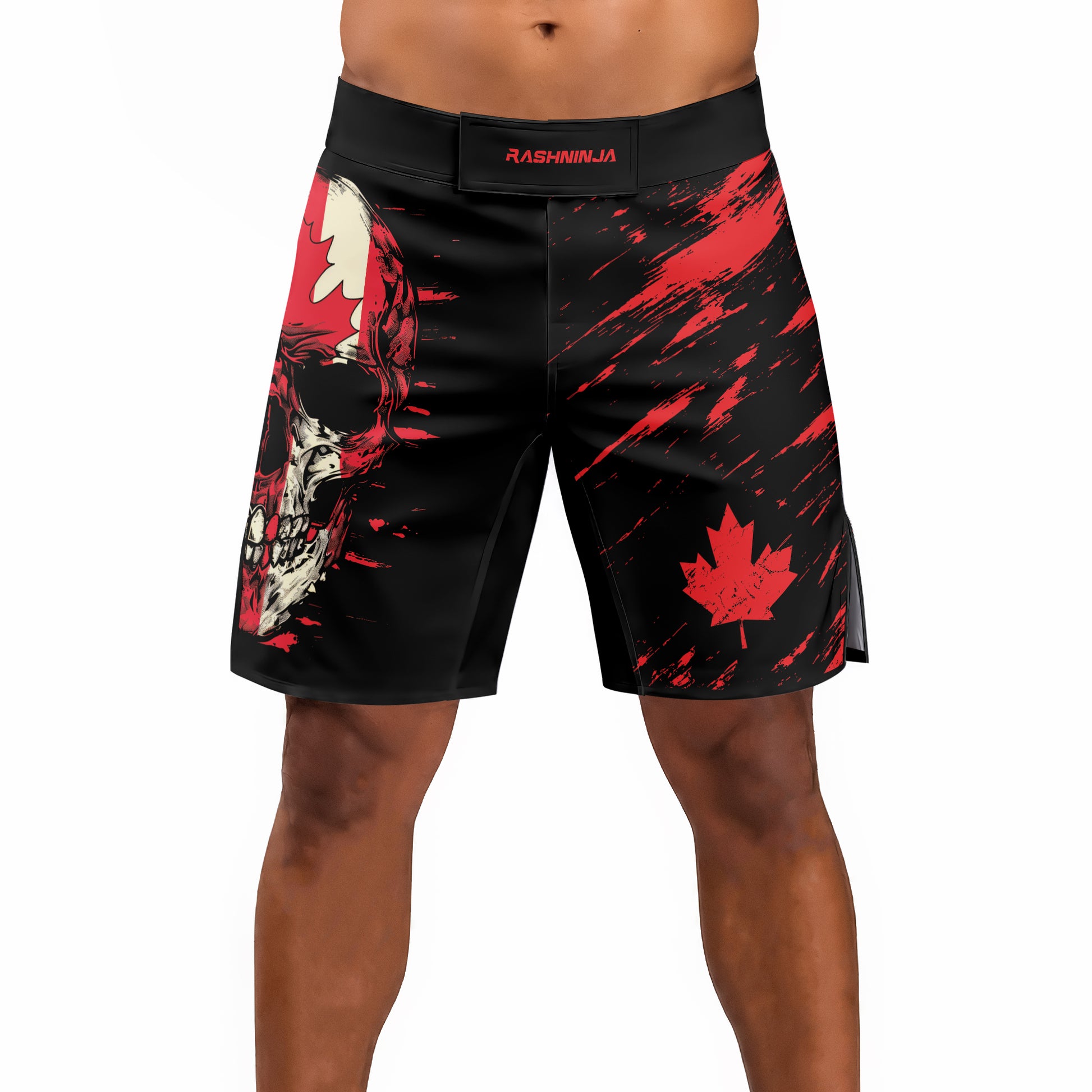 Rashninja Patriot Canada Flag Men's Fight Shorts