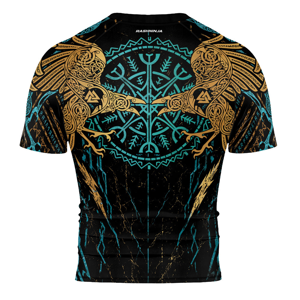 Rashninja Viking Raven Men's Short Sleeve Rash Guard