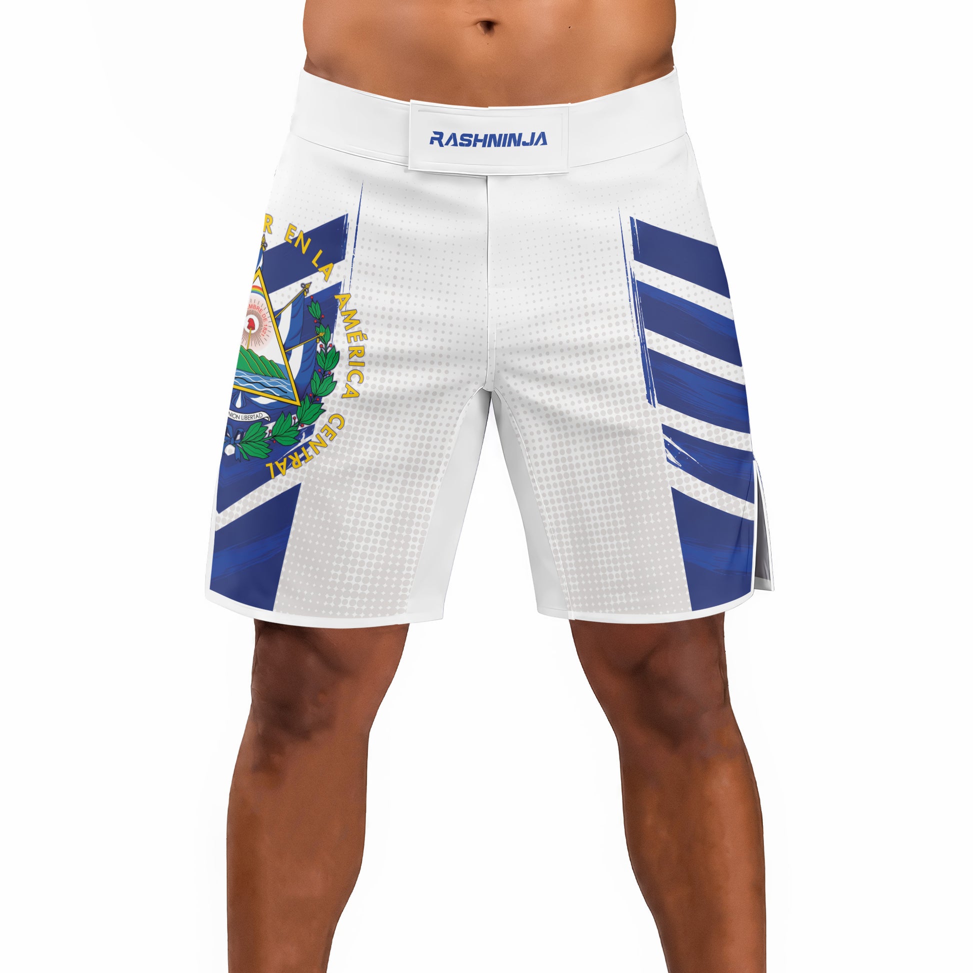 Rashninja Patriot El Salvador Flag Men's Fight Shorts