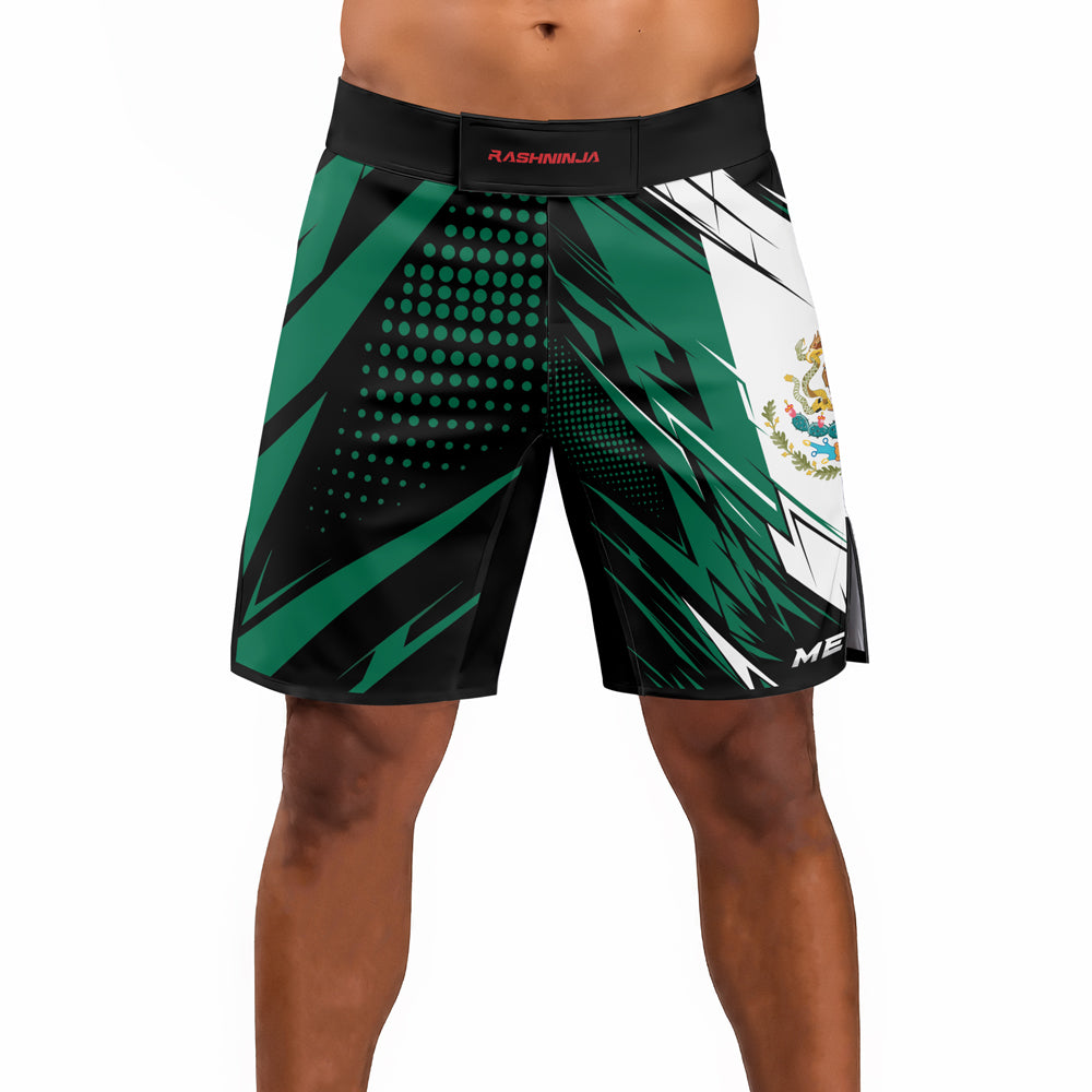 Rashninja Patriot Mexico Flag Men's Fight Shorts