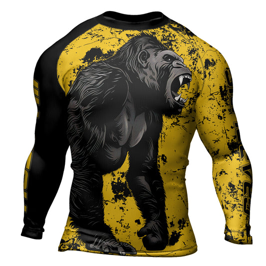 Rashninja Gorilla Golden Ruler Men's Long Sleeve Rash Guard