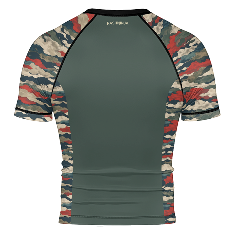 Rashninja Swiss Army Alpenflage Men's Short Sleeve Rash Guard