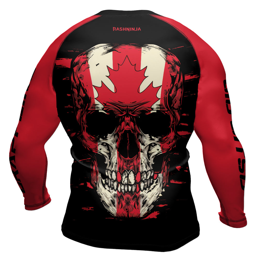 Rashninja Patriot Canada Flag Men's Long Sleeve Rash Guard