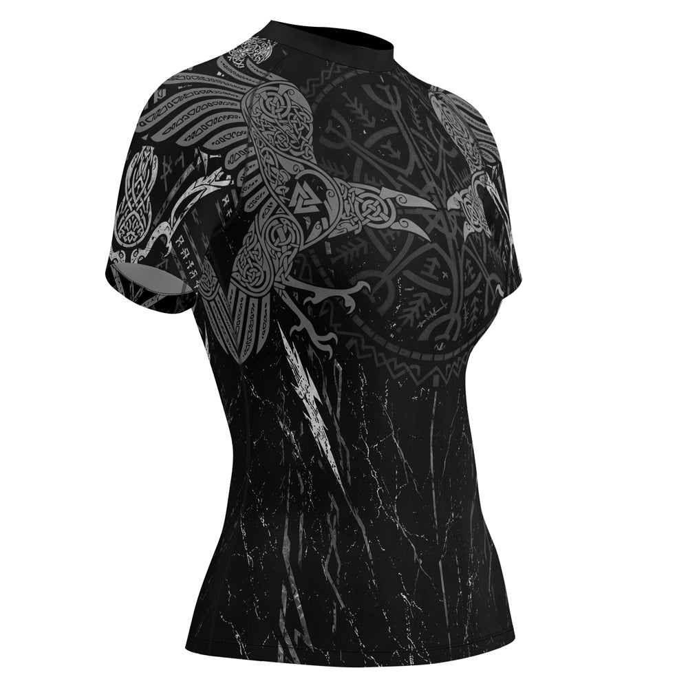 Rashninja Viking Raven Women's Short Sleeve Rash Guard