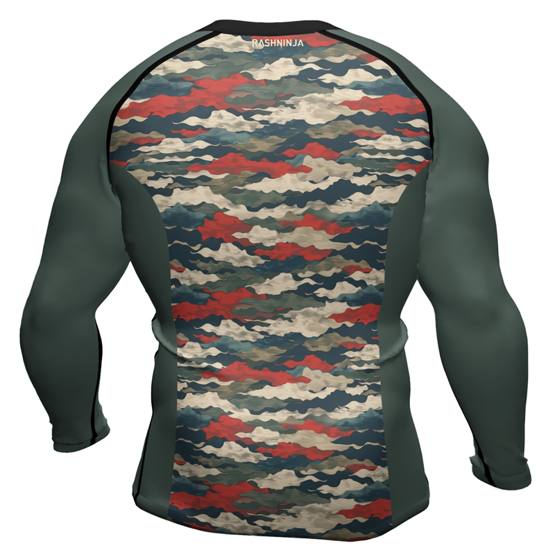 Rashninja Swiss Army Alpenflage Men's Long Sleeve Rash Guard