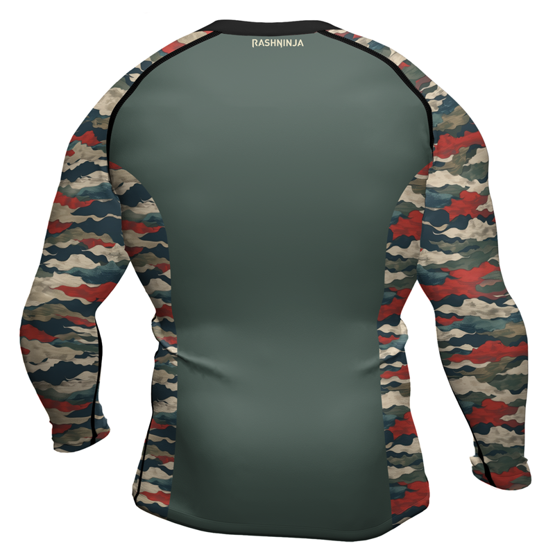 Rashninja Swiss Army Alpenflage Men's Long Sleeve Rash Guard