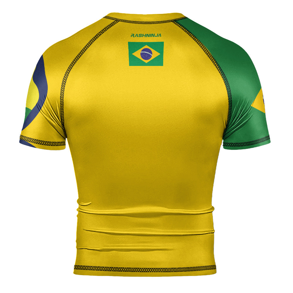 Rashninja Patriot Mexico Flag Men's Short Sleeve Rash Guard