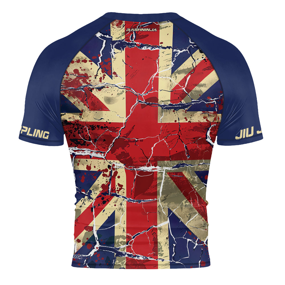 RashninjaPatriot United Kingdom Flag Men's Short Sleeve Rash Guard