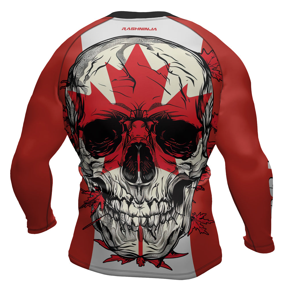 Rashninja Patriot Canada Flag Men's Long Sleeve Rash Guard