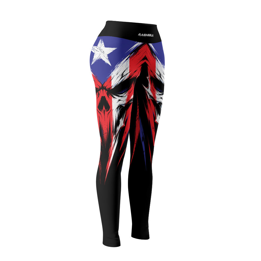 Rashninja Patriot Puerto Rico Flag Women's Leggings